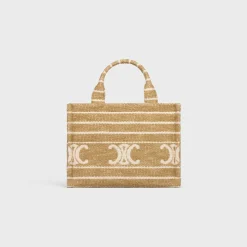 small cabas thais in STRIPED TEXTILE WITH TRIOMPHE
