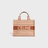 small cabas thais in STRIPED TEXTILE WITH CELINE