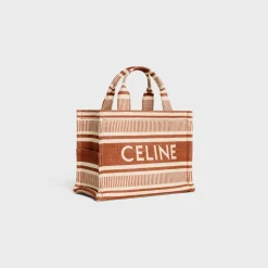 small cabas thais in STRIPED TEXTILE WITH CELINE