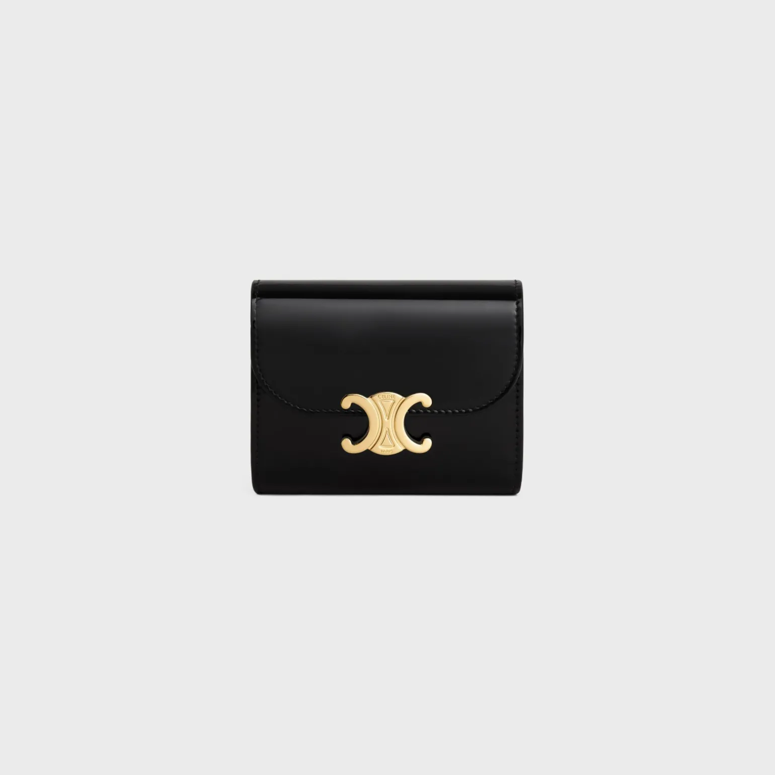 Small Flap Wallet TRIOMPHE in PATENT CALFSKIN