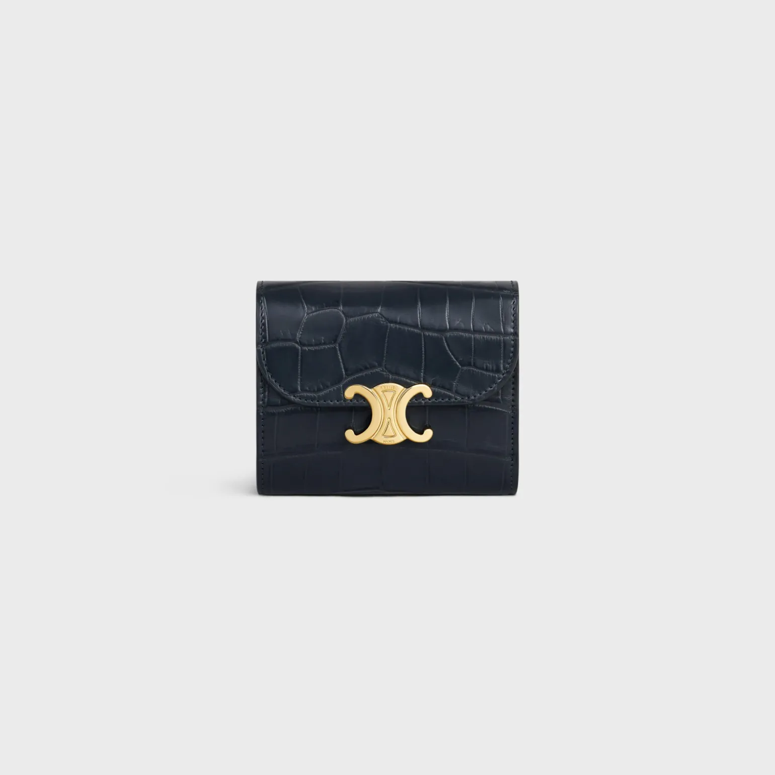 Small Flap Wallet TRIOMPHE in NILOTICUS CROCODILE