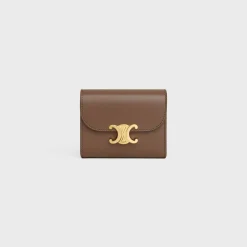 Small Flap Wallet TRIOMPHE in Shiny calfskin
