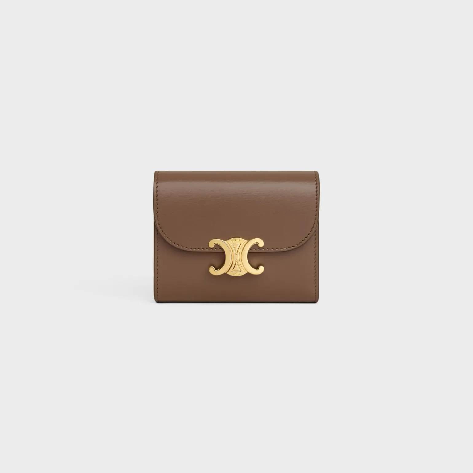 Small Flap Wallet TRIOMPHE in Shiny calfskin