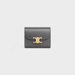 Small Flap Wallet TRIOMPHE in Shiny calfskin