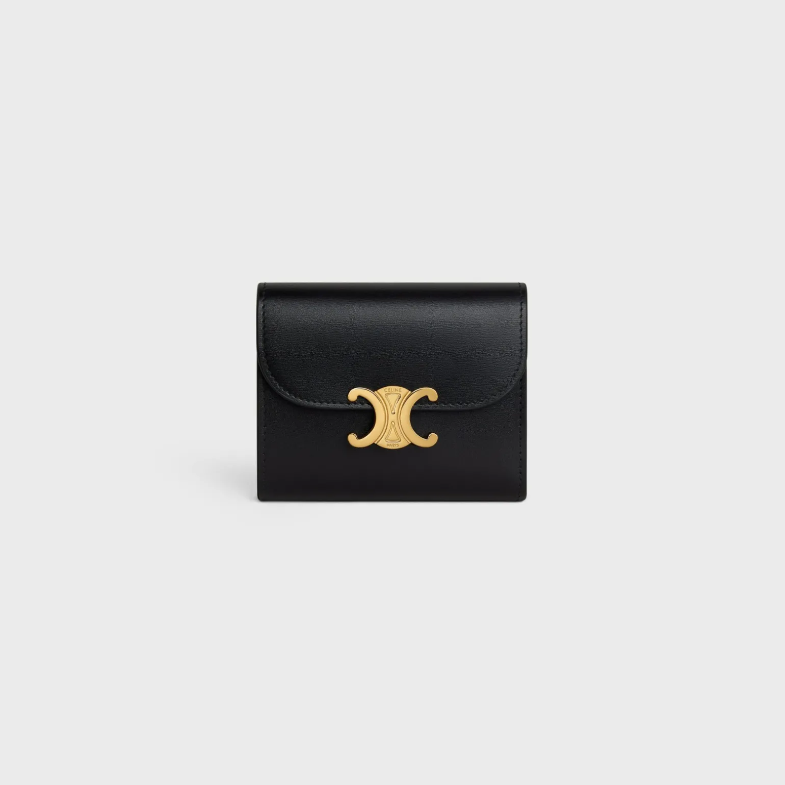 Small Flap Wallet TRIOMPHE in Shiny calfskin