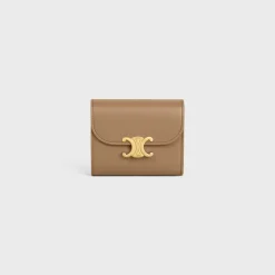 Small Flap Wallet TRIOMPHE in Shiny calfskin