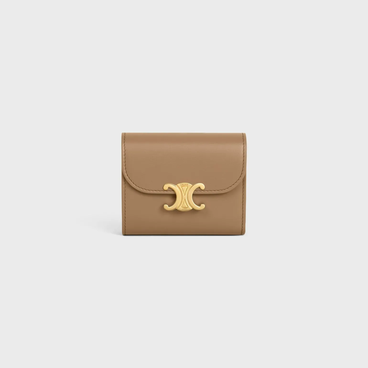 Small Flap Wallet TRIOMPHE in Shiny calfskin