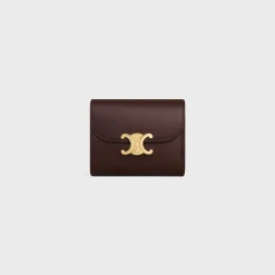 Small Flap Wallet TRIOMPHE in Shiny calfskin