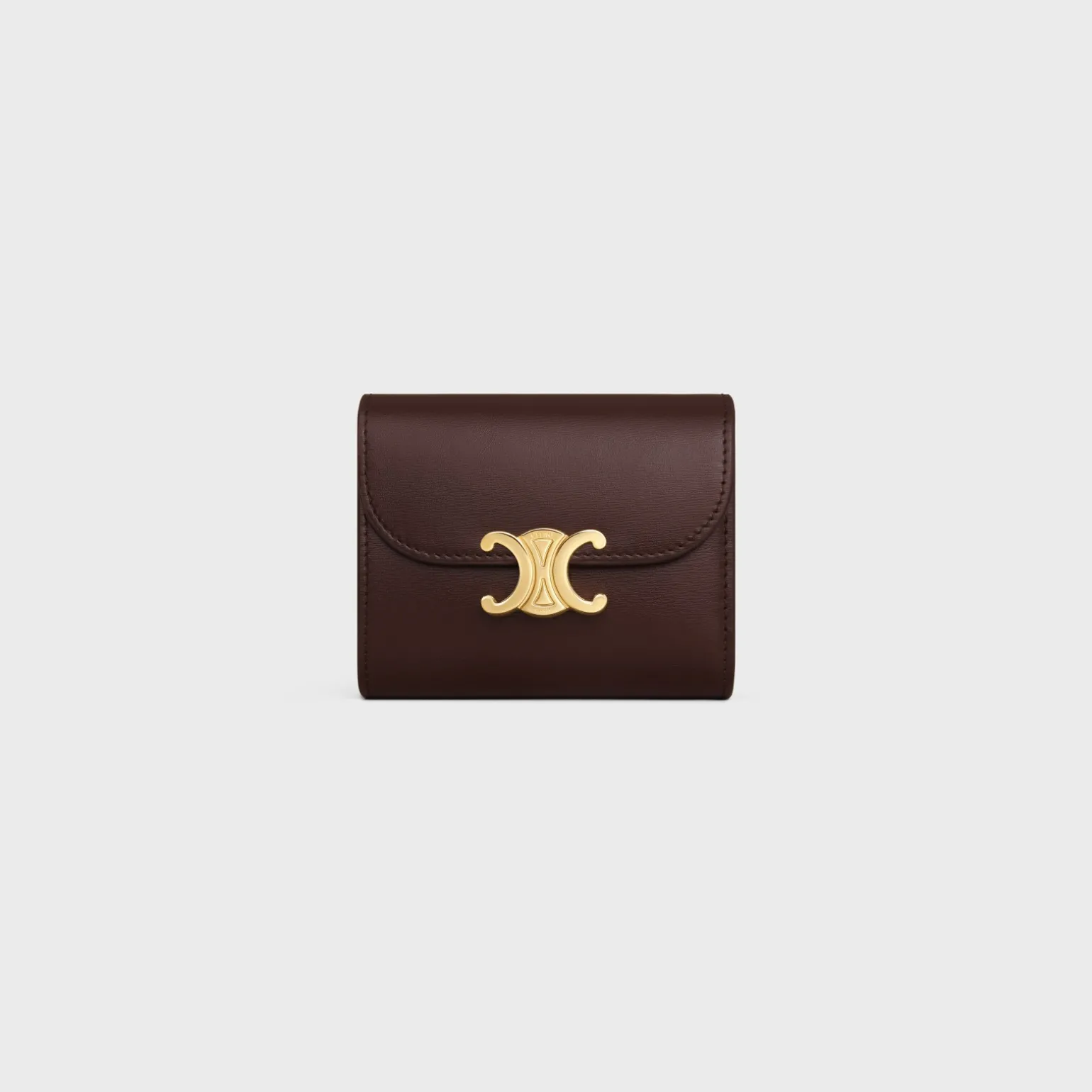 Small Flap Wallet TRIOMPHE in Shiny calfskin