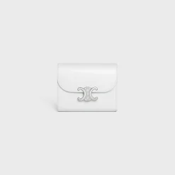 Small Flap Wallet TRIOMPHE in Shiny calfskin