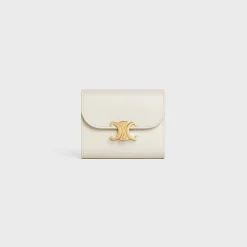 Small Flap Wallet TRIOMPHE in Shiny calfskin