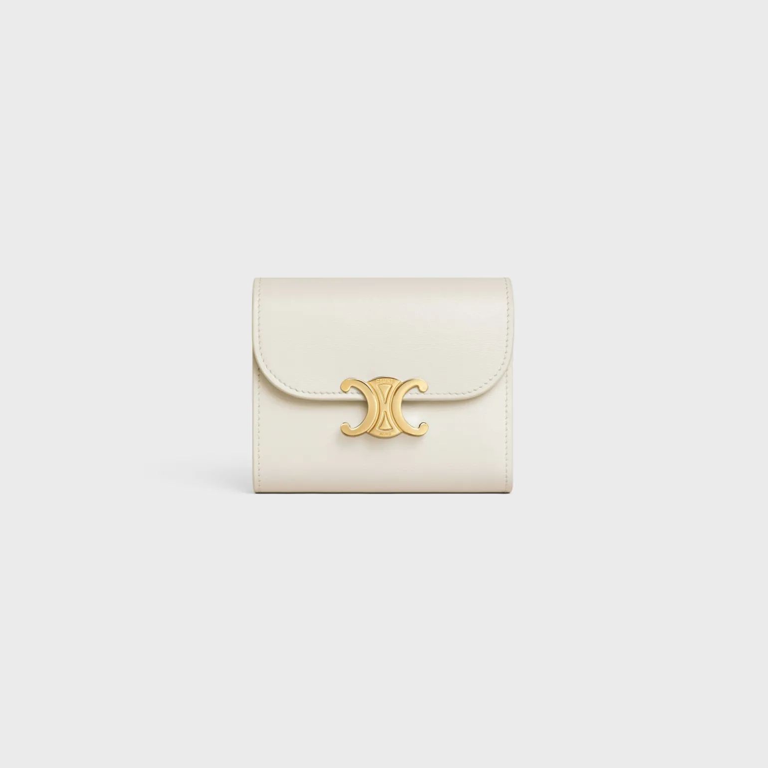 Small Flap Wallet TRIOMPHE in Shiny calfskin