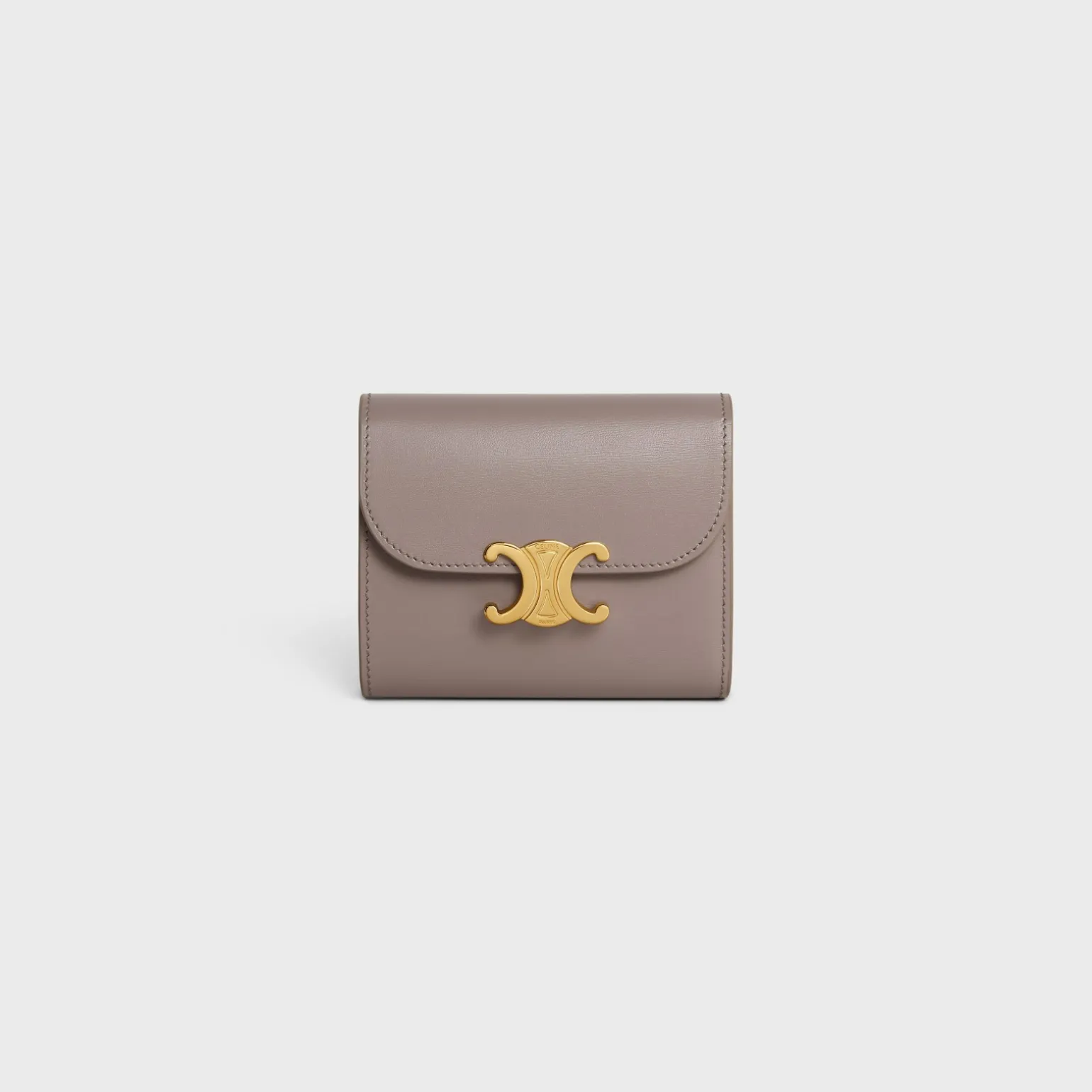 Small Flap Wallet TRIOMPHE in Shiny calfskin