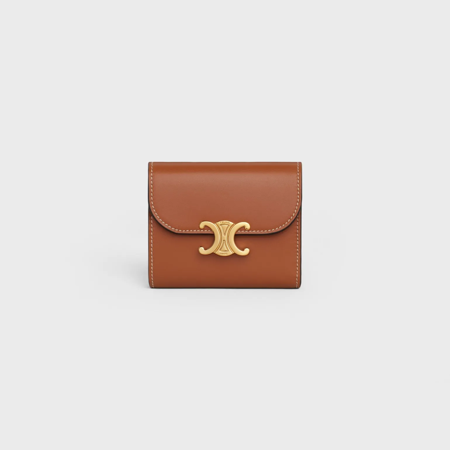 Small Flap Wallet TRIOMPHE in Shiny Smooth Lambskin