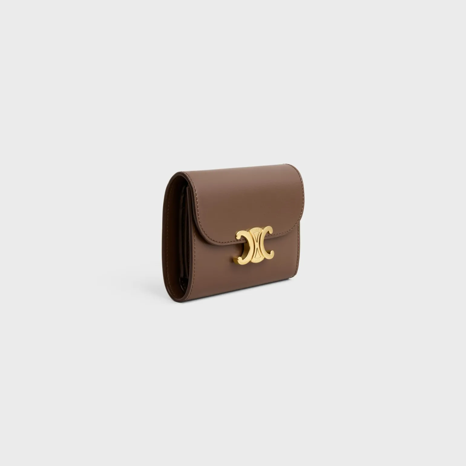 Small Flap Wallet TRIOMPHE in Shiny calfskin