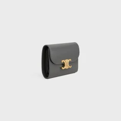Small Flap Wallet TRIOMPHE in Shiny calfskin