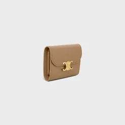 Small Flap Wallet TRIOMPHE in Shiny calfskin