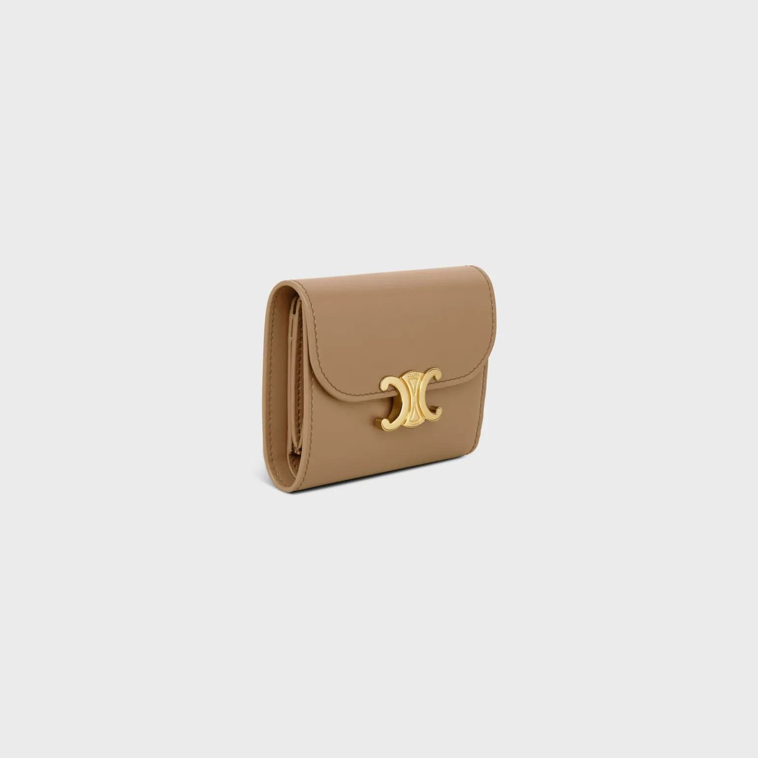 Small Flap Wallet TRIOMPHE in Shiny calfskin