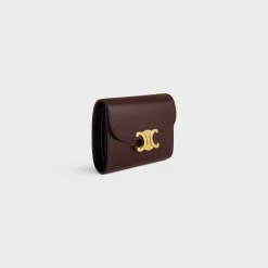 Small Flap Wallet TRIOMPHE in Shiny calfskin