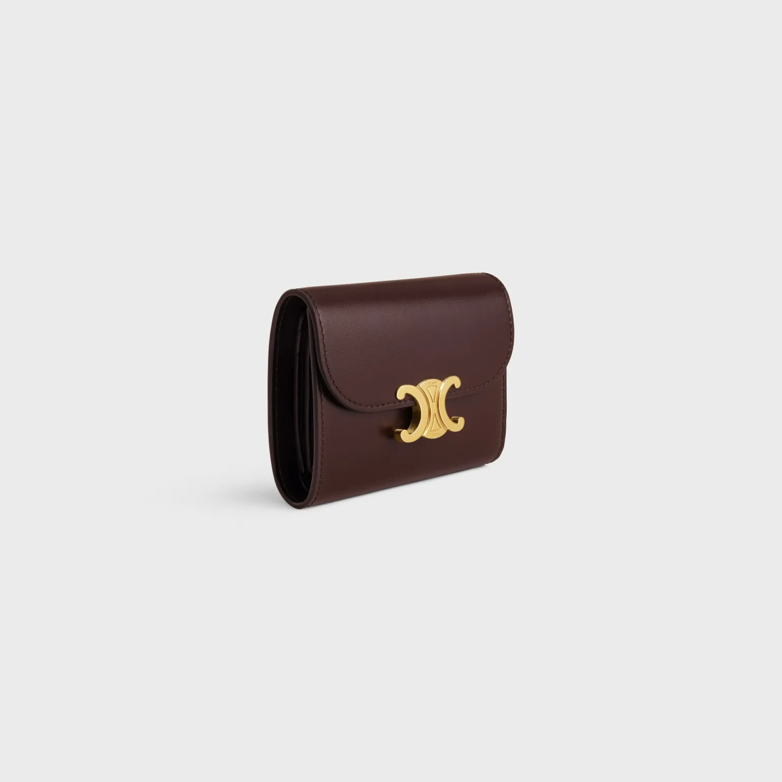 Small Flap Wallet TRIOMPHE in Shiny calfskin