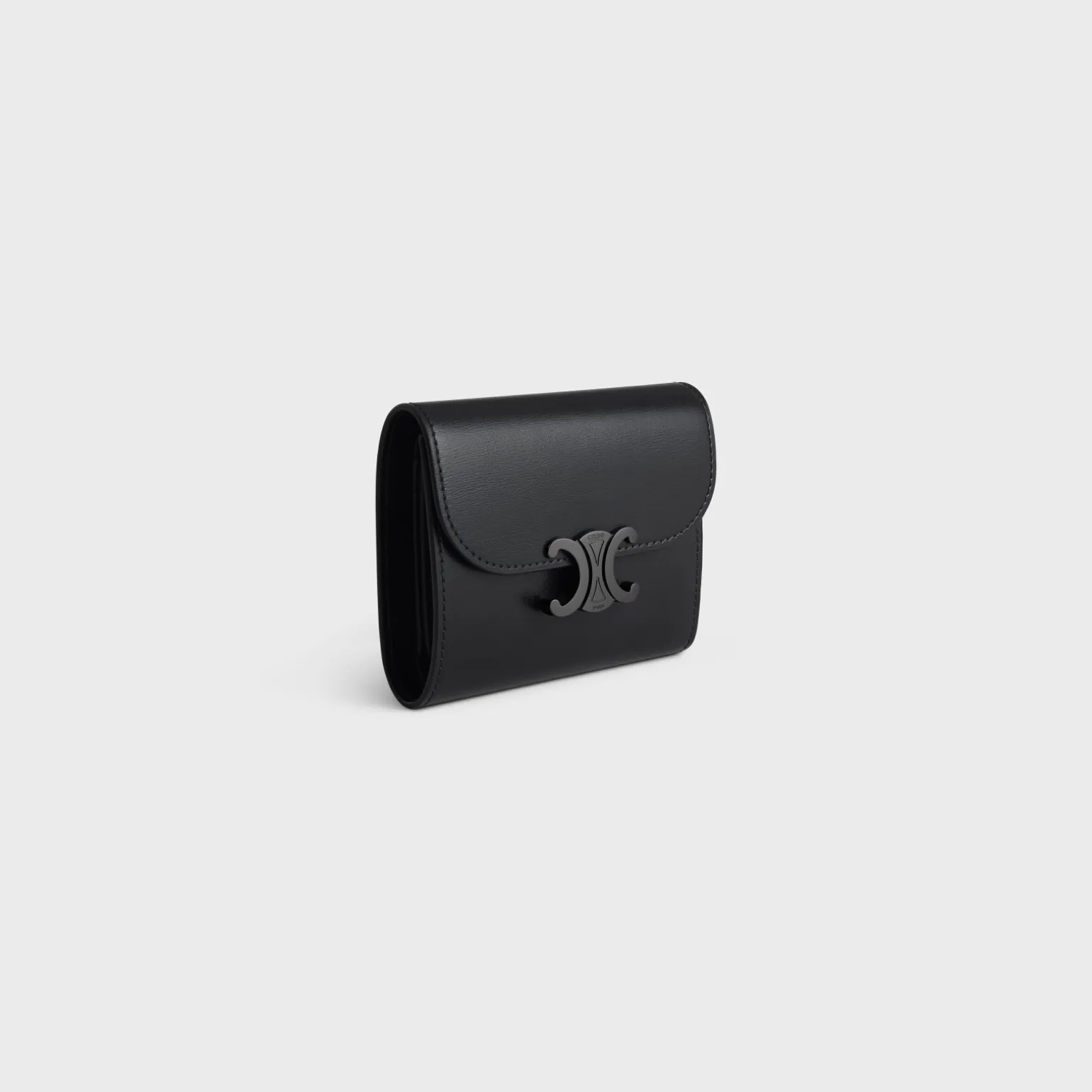Small Flap Wallet TRIOMPHE in Shiny calfskin
