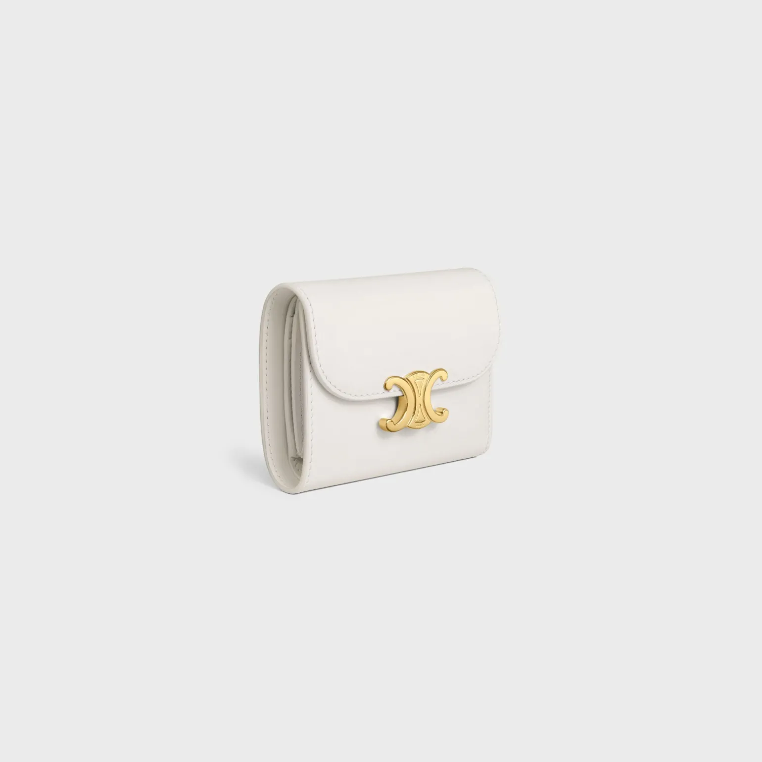 Small Flap Wallet TRIOMPHE in Shiny calfskin