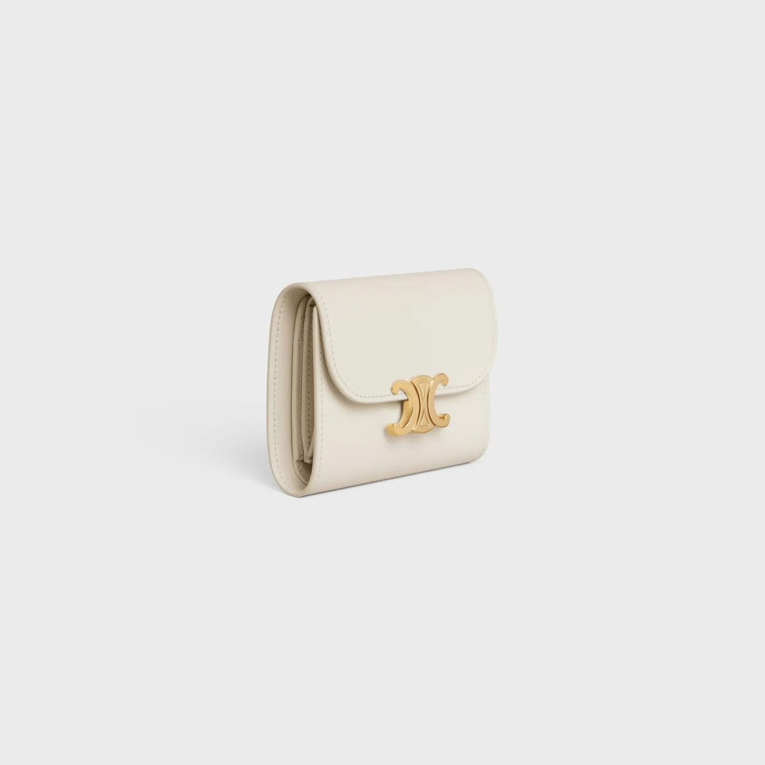 Small Flap Wallet TRIOMPHE in Shiny calfskin