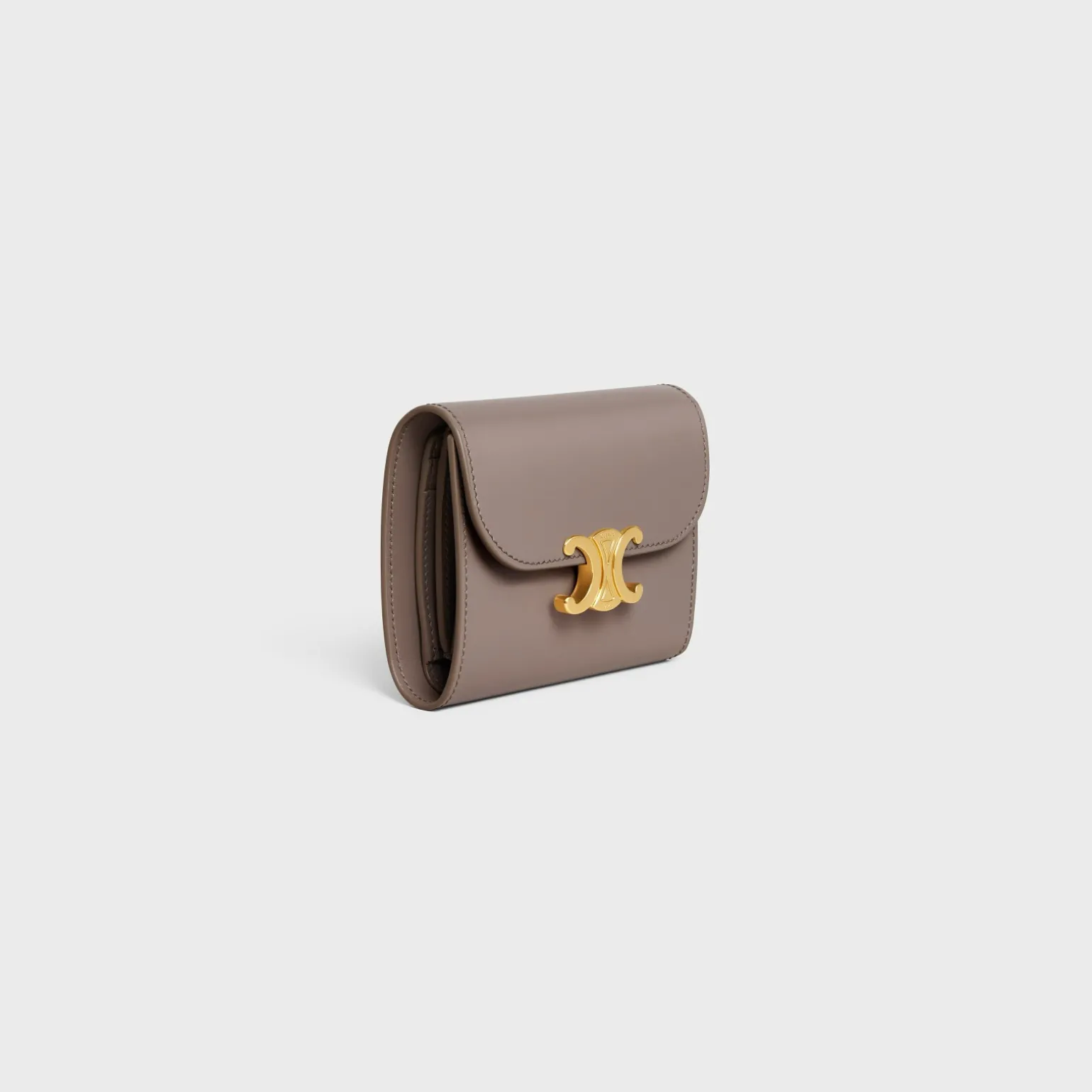 Small Flap Wallet TRIOMPHE in Shiny calfskin