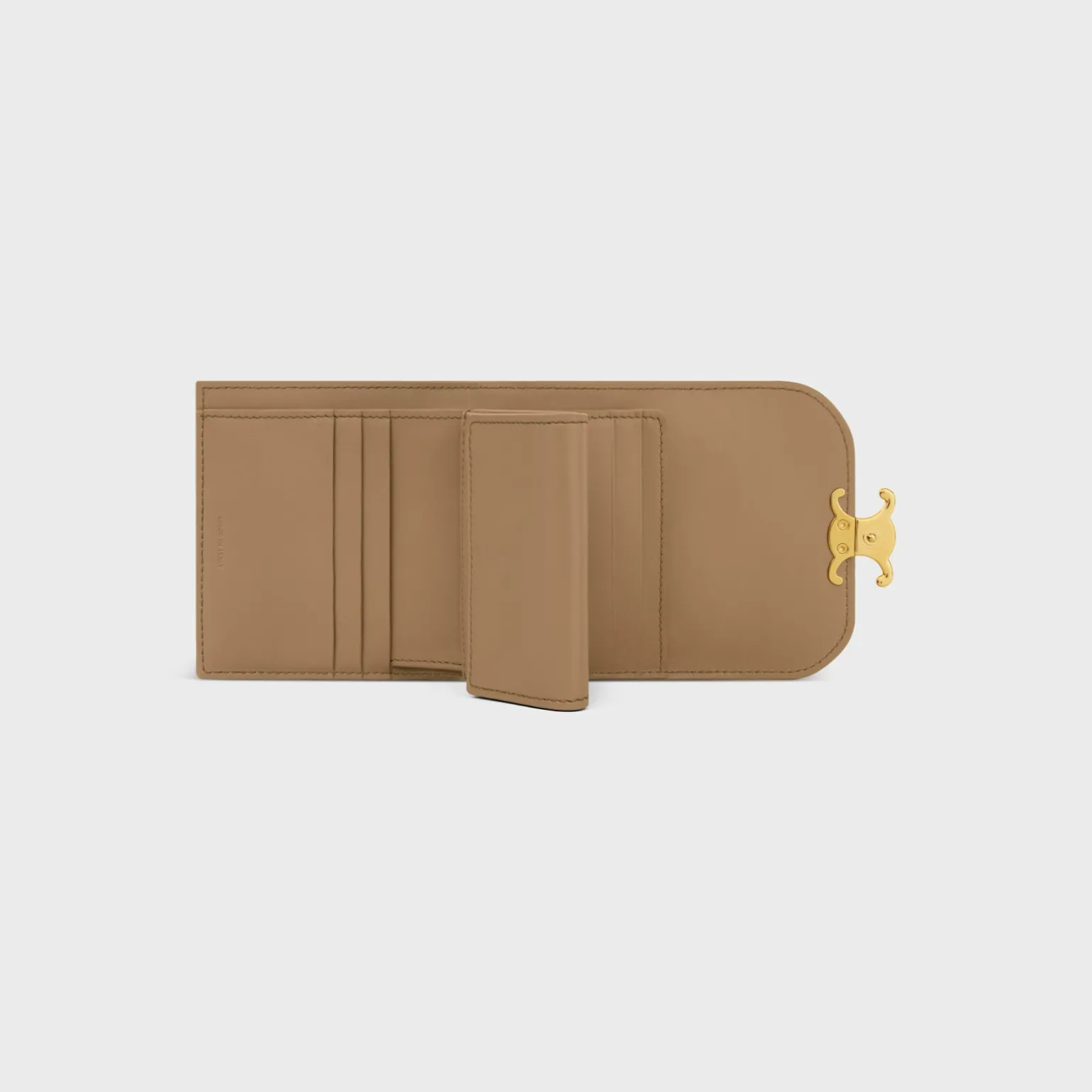 Small Flap Wallet TRIOMPHE in Shiny calfskin