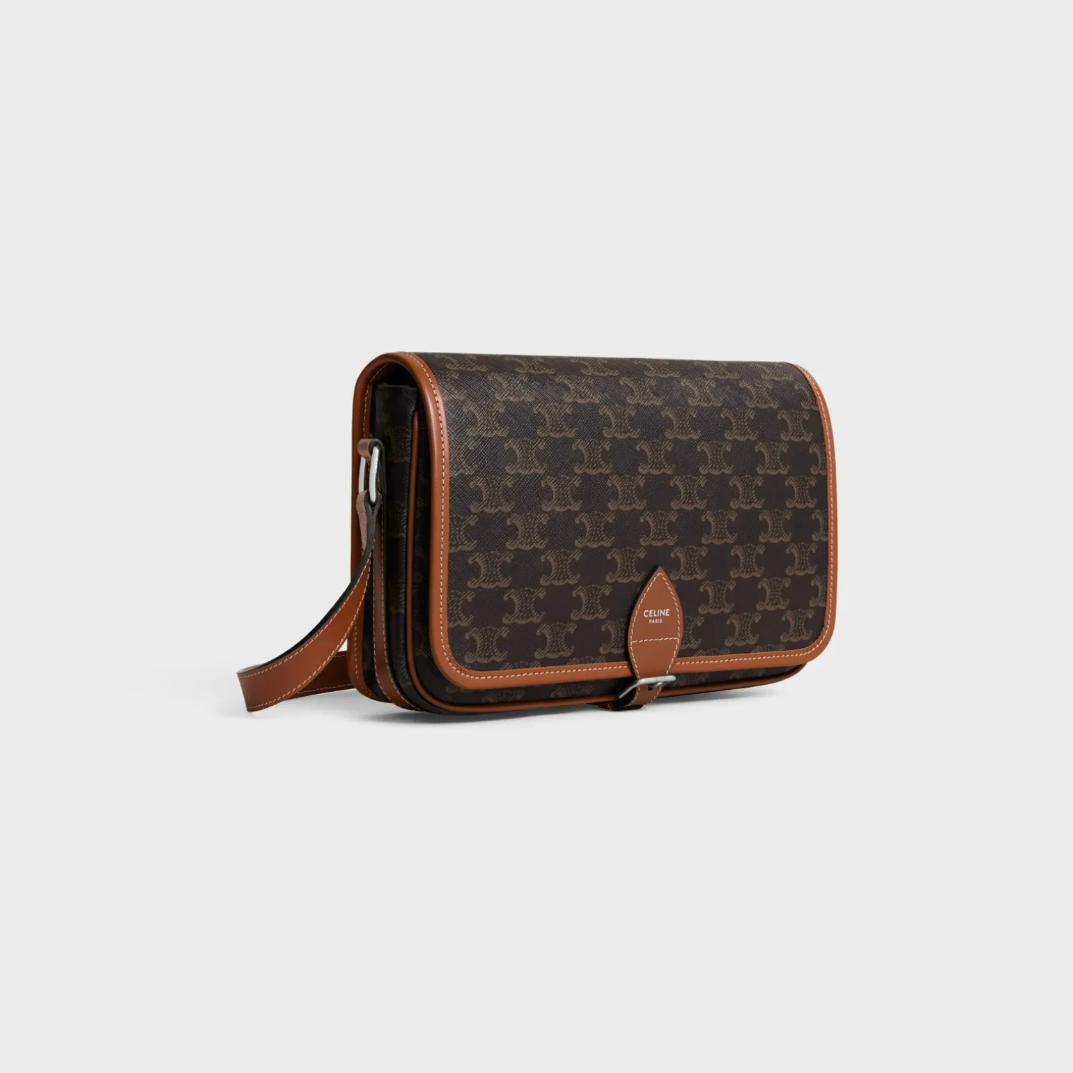 SMALL FOLCO MESSENGER in Triomphe Canvas and calfskin