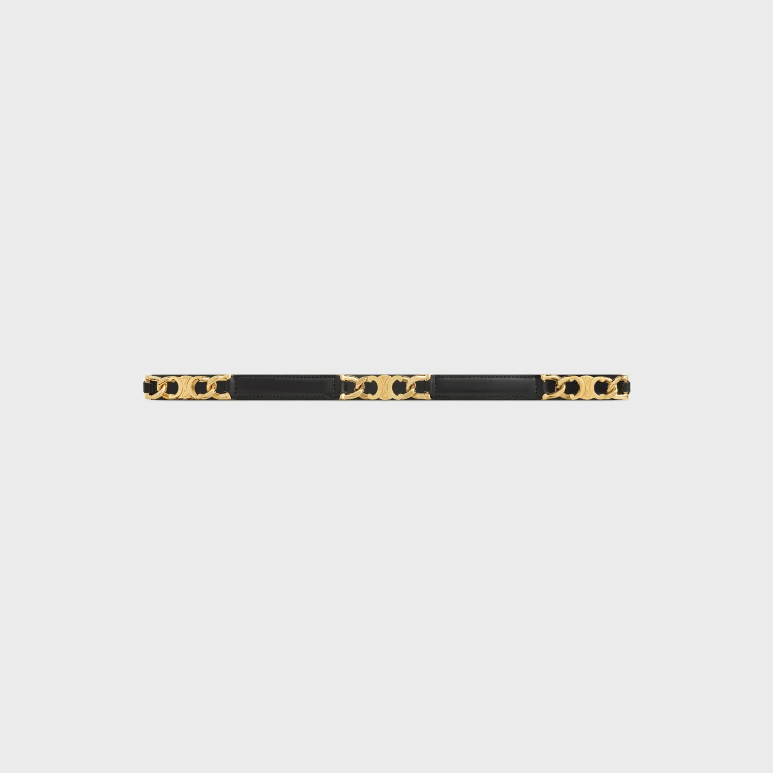 SMALL GOURMETTE TRIOMPHE ADJUSTABLE BELT in Taurillon Leather
