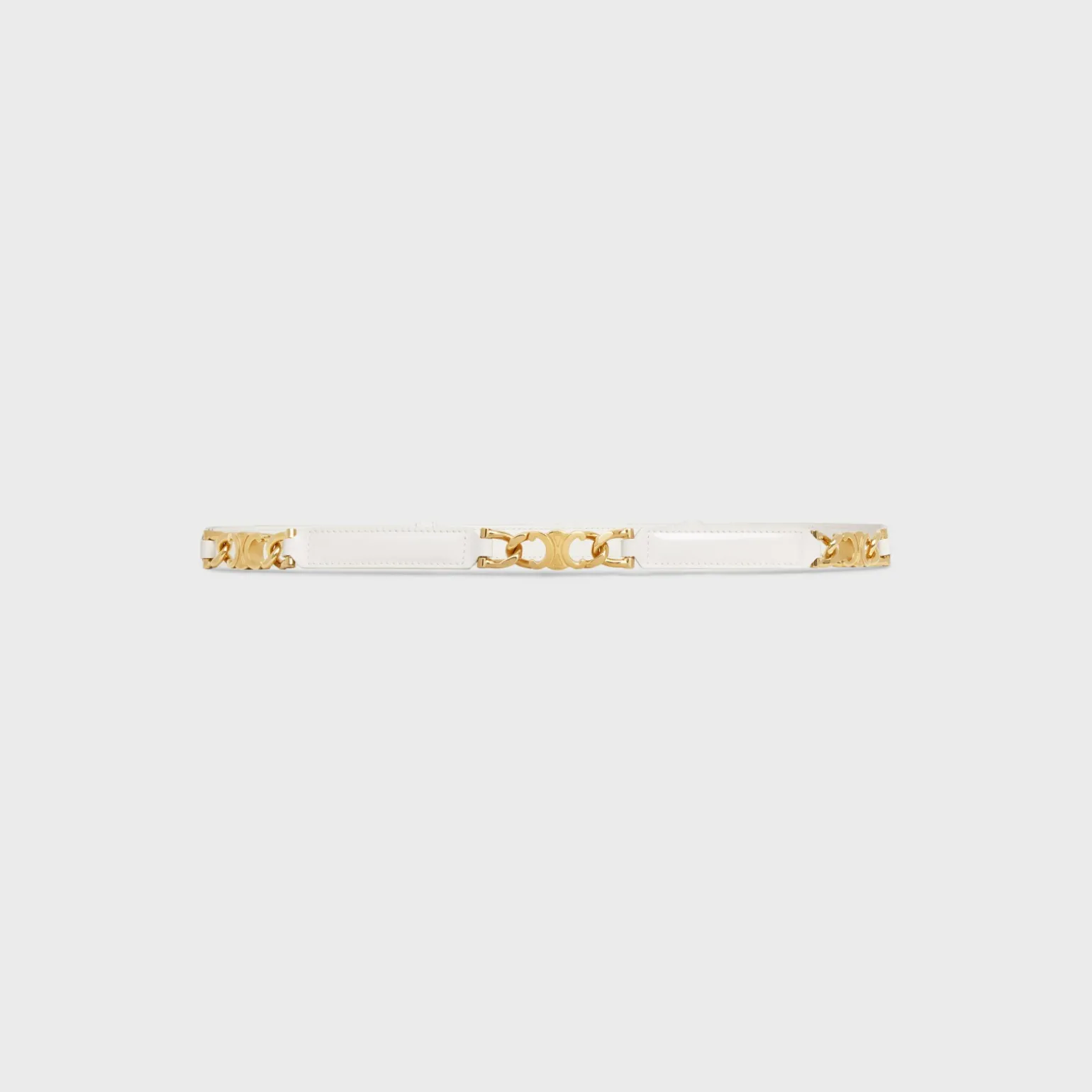 SMALL GOURMETTE TRIOMPHE ADJUSTABLE BELT in Taurillon Leather