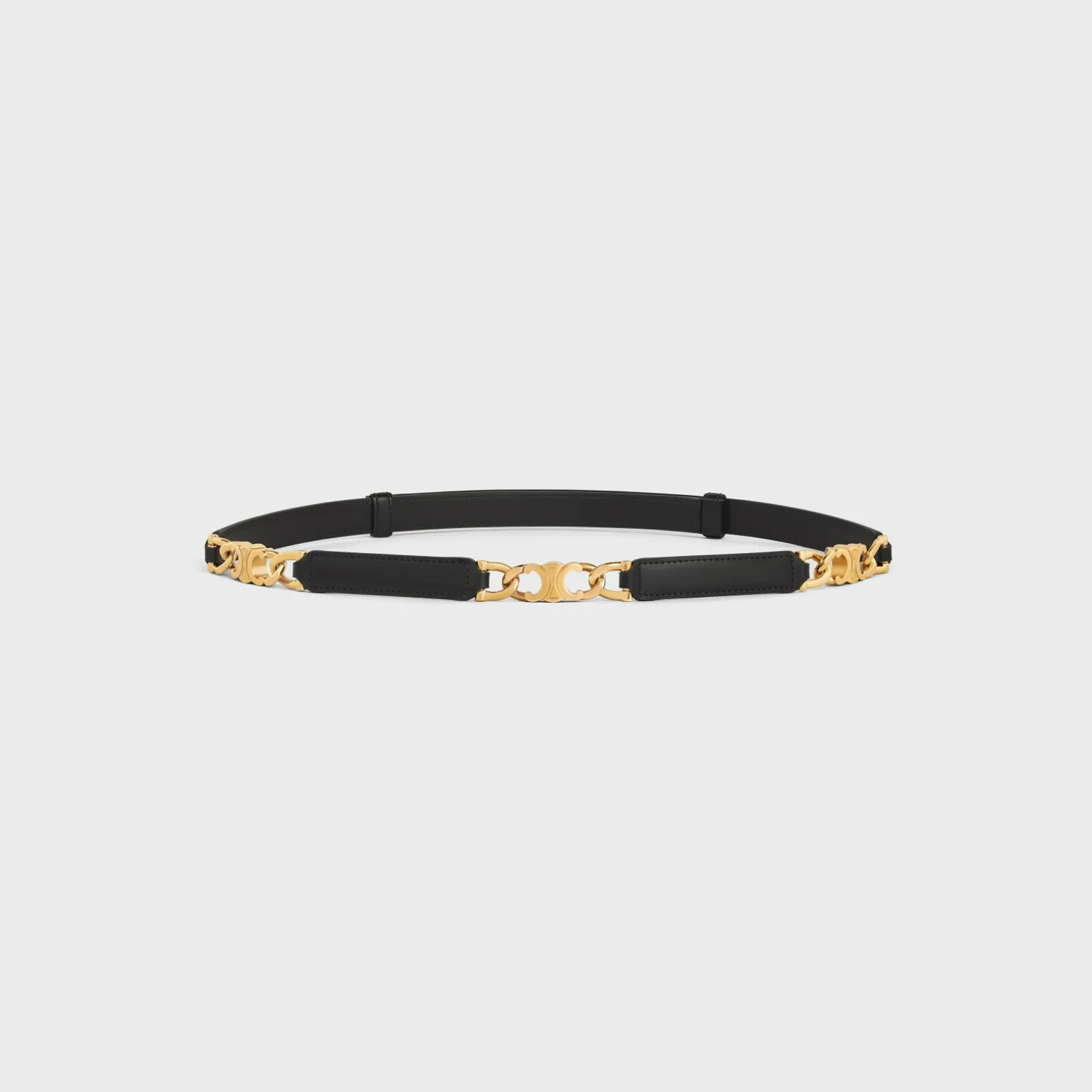 SMALL GOURMETTE TRIOMPHE ADJUSTABLE BELT in Taurillon Leather