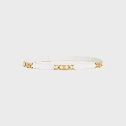 SMALL GOURMETTE TRIOMPHE ADJUSTABLE BELT in Taurillon Leather