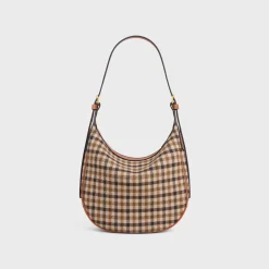 SMALL HELOÏSE BAG CUIR TRIOMPHE in TARTAN TEXTILE AND CALFSKIN
