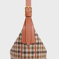 SMALL HELOÏSE BAG CUIR TRIOMPHE in TARTAN TEXTILE AND CALFSKIN