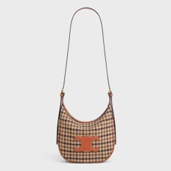 SMALL HELOÏSE BAG CUIR TRIOMPHE in TARTAN TEXTILE AND CALFSKIN