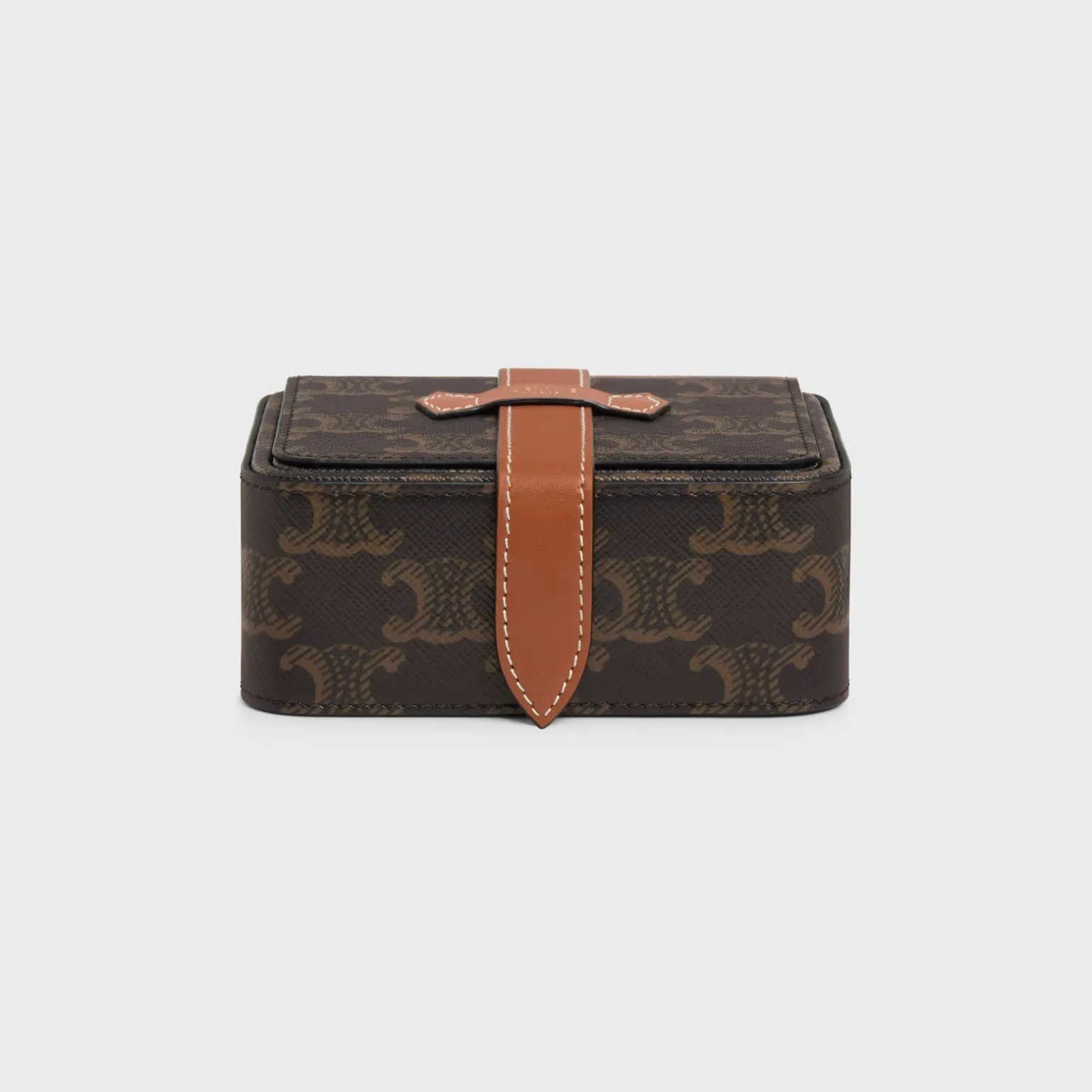 Small Jewels Case in Triomphe Canvas and Calfskin