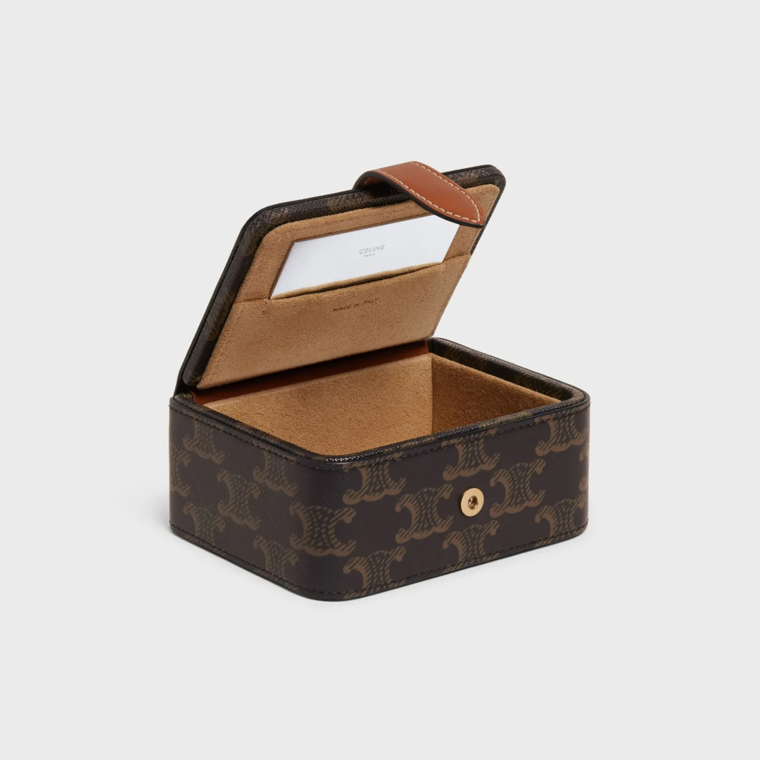 Small Jewels Case in Triomphe Canvas and Calfskin