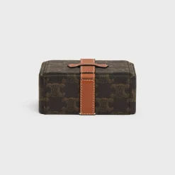 Small Jewels Case in Triomphe Canvas and Calfskin