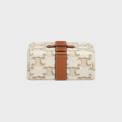 Small Jewels Case in Triomphe Canvas and Calfskin