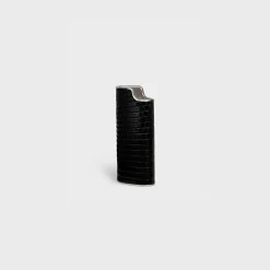 Small Lighter Case in Sterling and Lizard