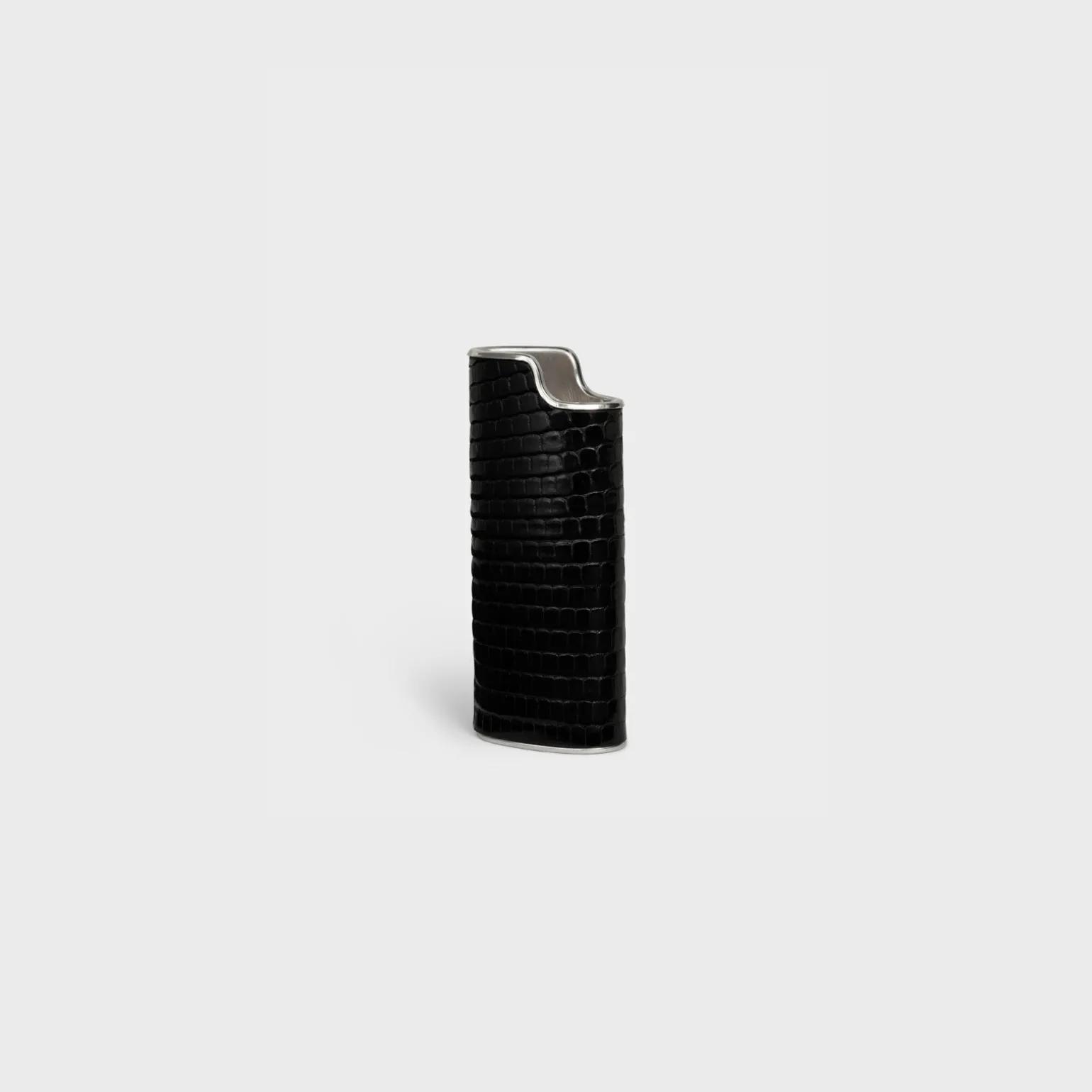 Small Lighter Case in Sterling and Lizard