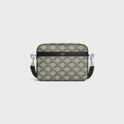 SMALL MESSENGER in TRIOMPHE CANVAS AND CALFSKIN