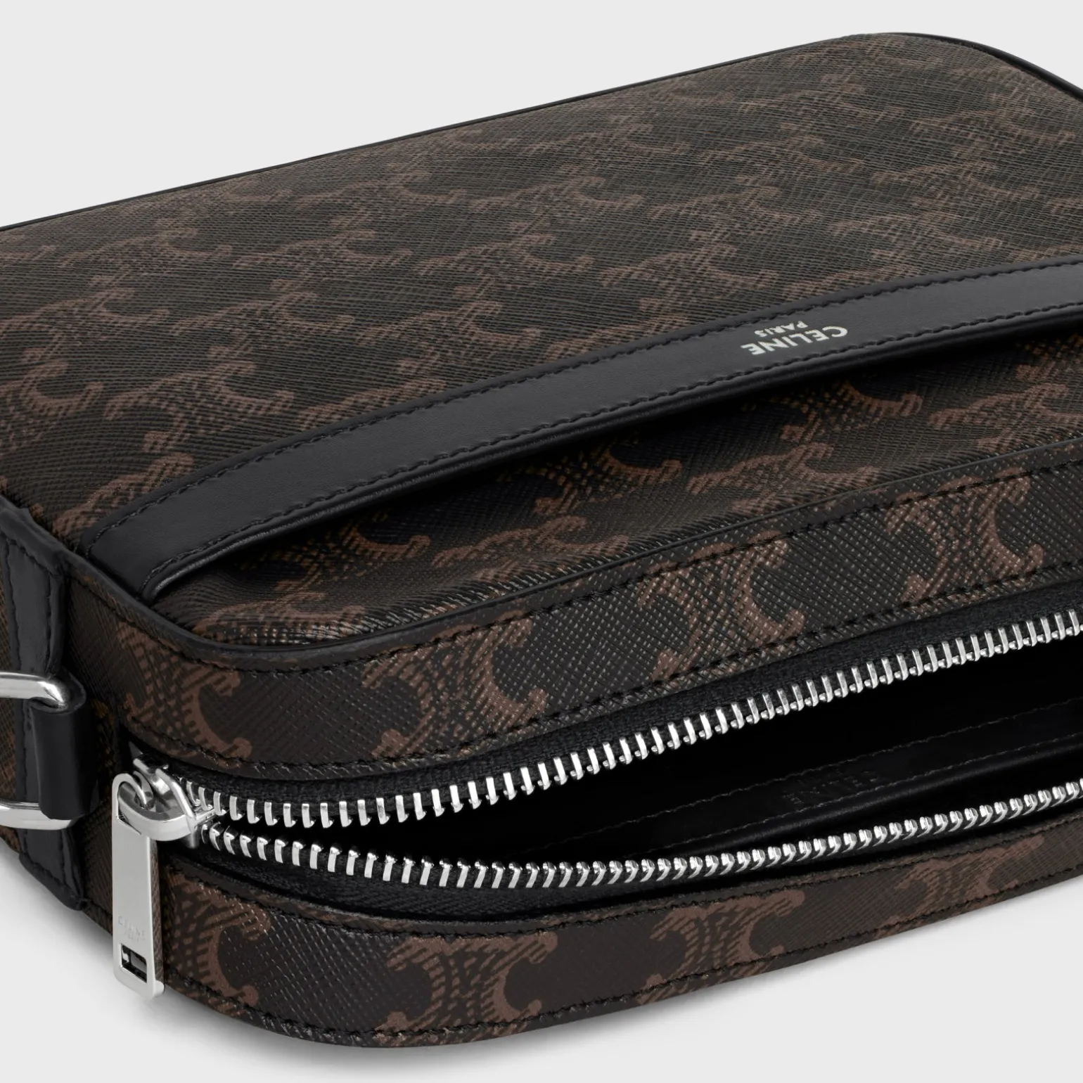 SMALL MESSENGER in TRIOMPHE CANVAS AND CALFSKIN
