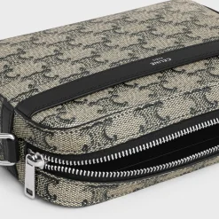 SMALL MESSENGER in TRIOMPHE CANVAS AND CALFSKIN