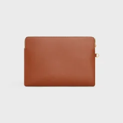 SMALL POUCH WITH STRAP CUIR TRIOMPHE IN SMOOTH CALFSKIN