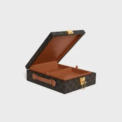 Small Stationery Case in Triomphe Canvas and calfskin