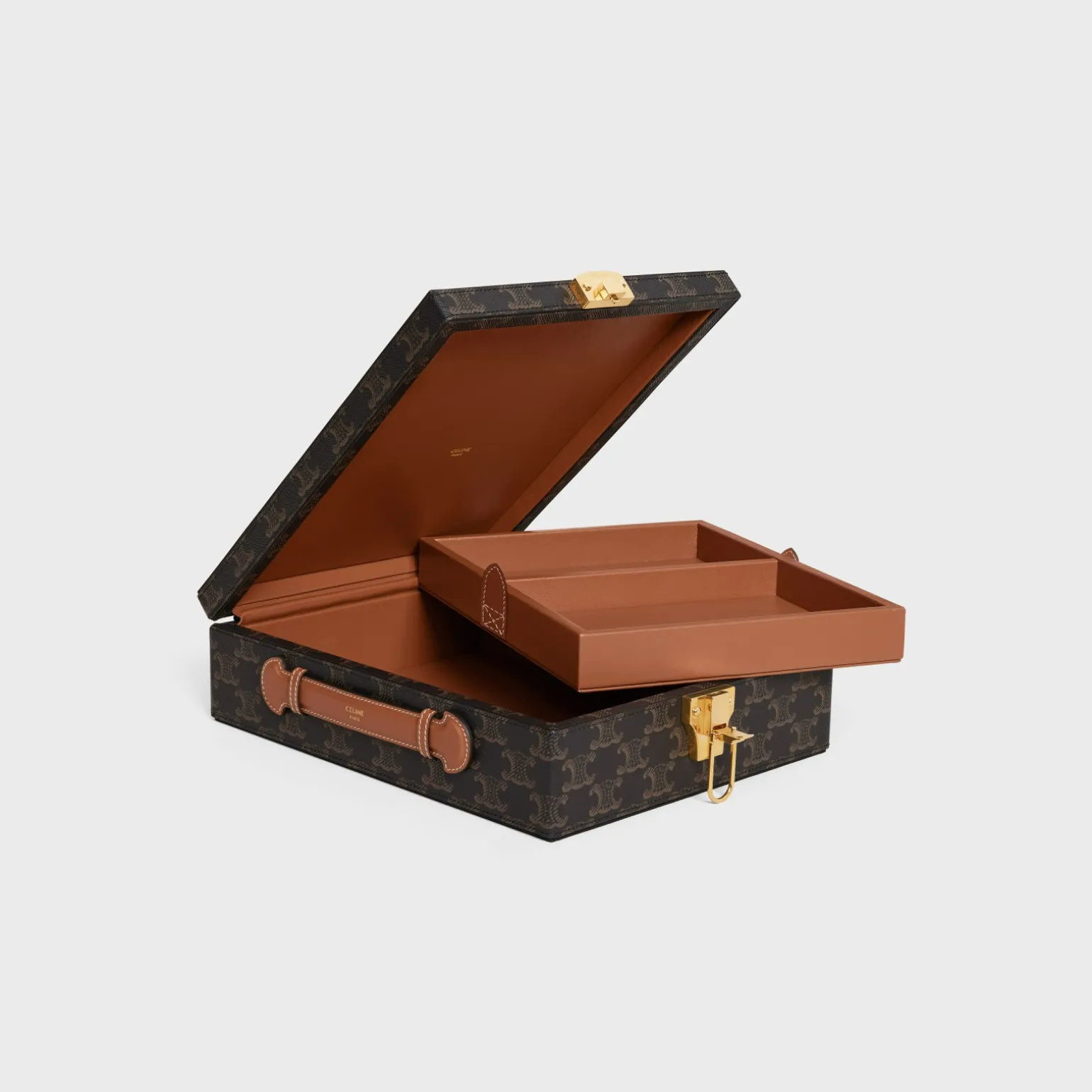 Small Stationery Case in Triomphe Canvas and calfskin