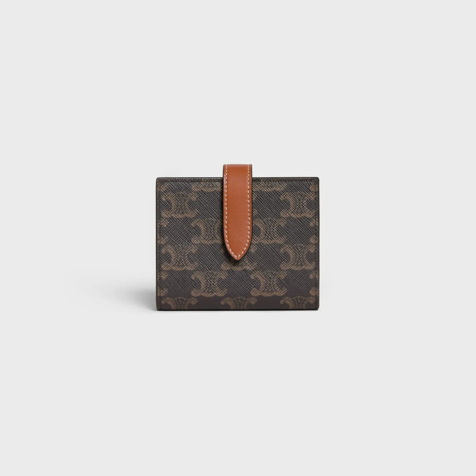 Small Strap Wallet in Triomphe Canvas and lambskin